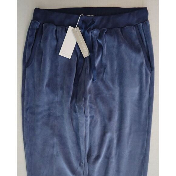 Skin Worlwide Women Sz 2/M Azure Blue Audriana Mid-Rise Velour Jogger Pants - Picture 11 of 14